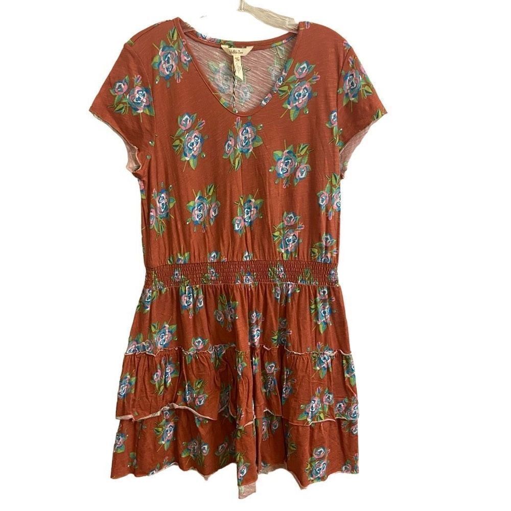 NEW Matilda Jane Looks To Frill Dress Medium Floral Tiered